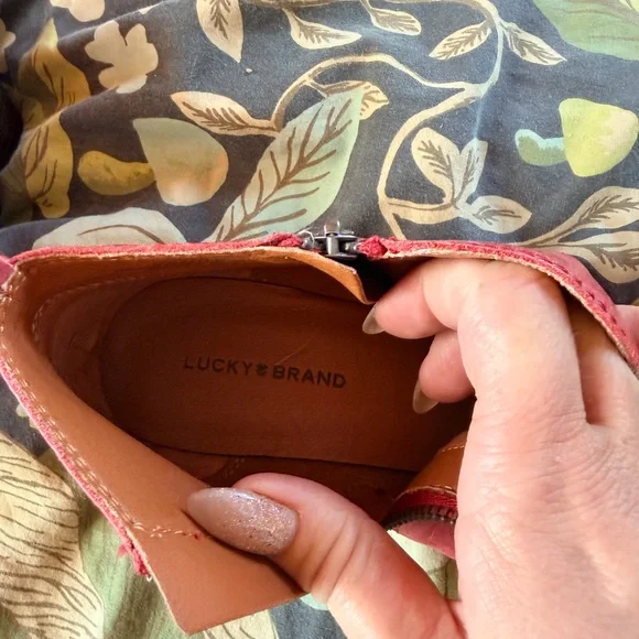 Lucky Brand Red Ankle Booties - Picture 2 of 3